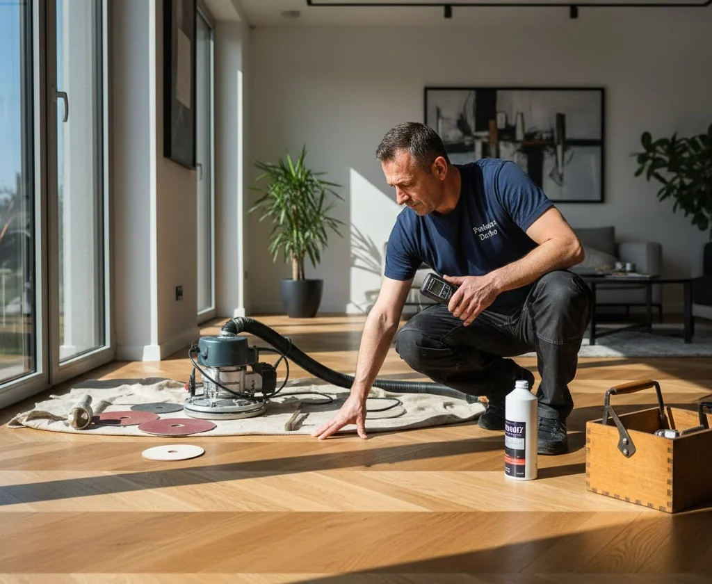 Parketar postavlja parket